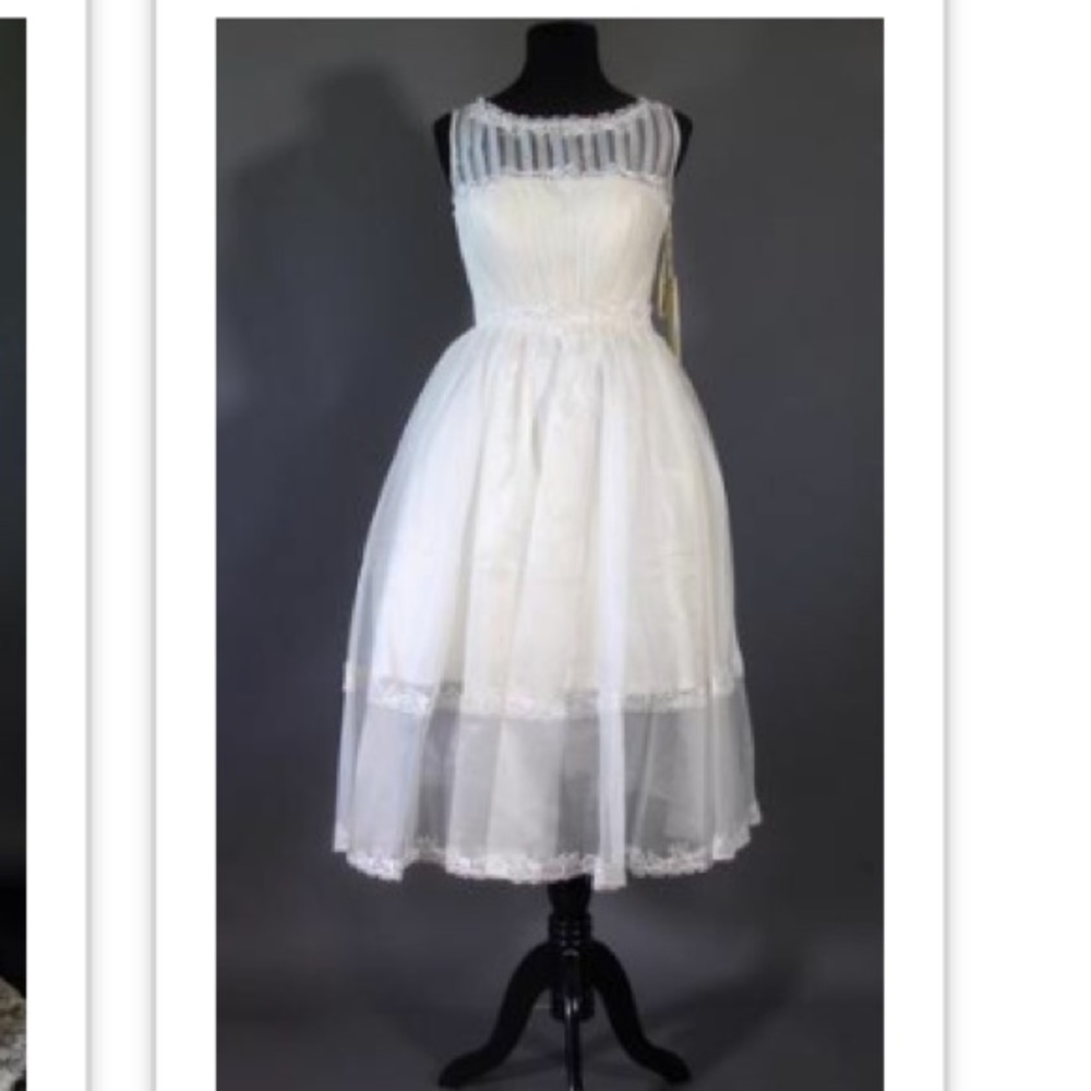 Tea Length wedding gown/ wedding rehearsal dress